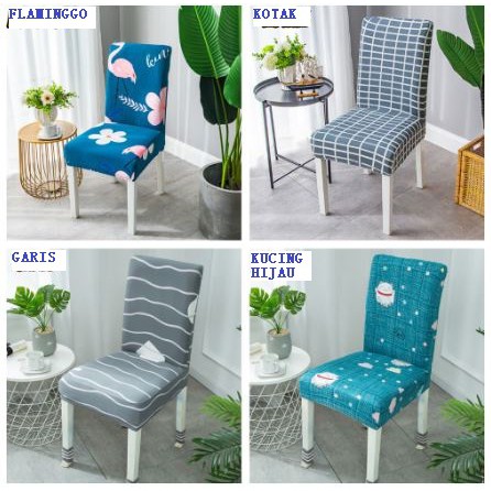 Jual cover kursi makan elastis/Elastic Chair Cover Shabby