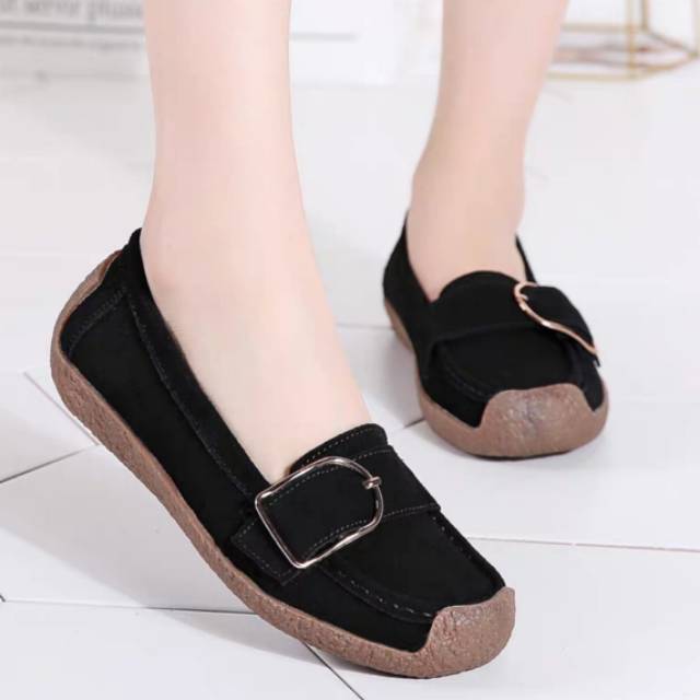 QZ - Dhiya Flatshoes Wanita Model Gesper RT 04