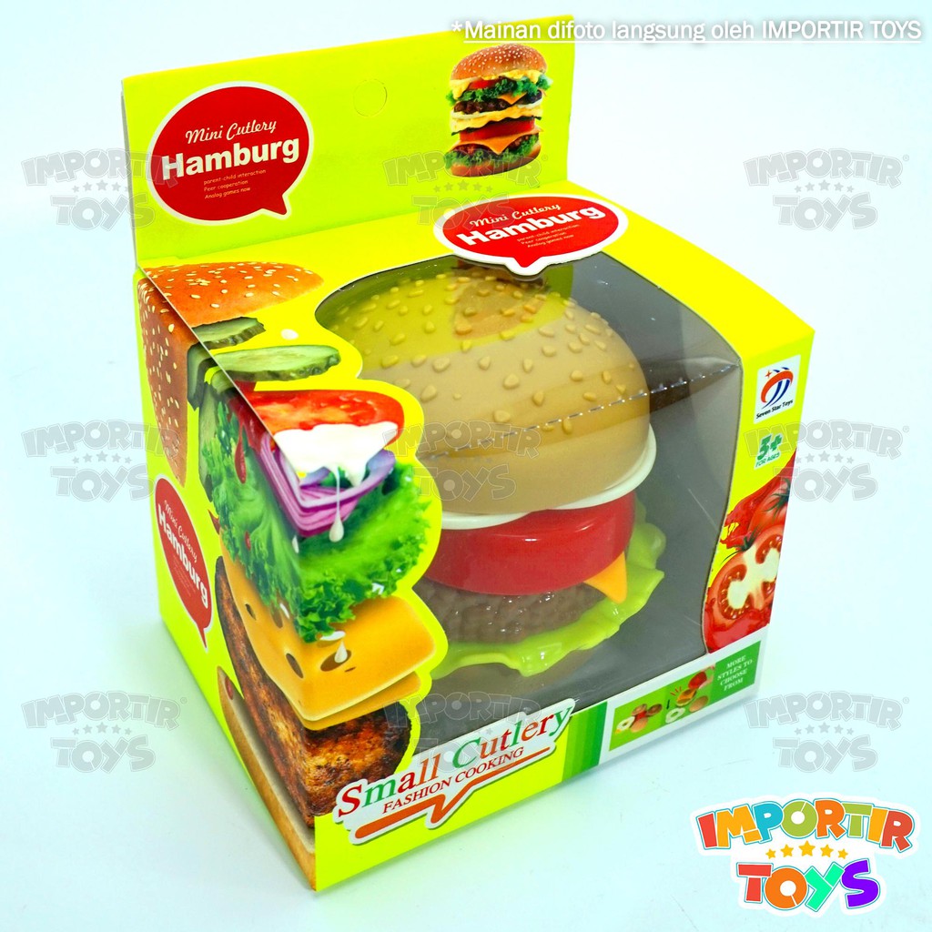 Burger Mainan Anak Plastik Ber-SNI &quot;KRABBY PATTY&quot; SPONGEBOB