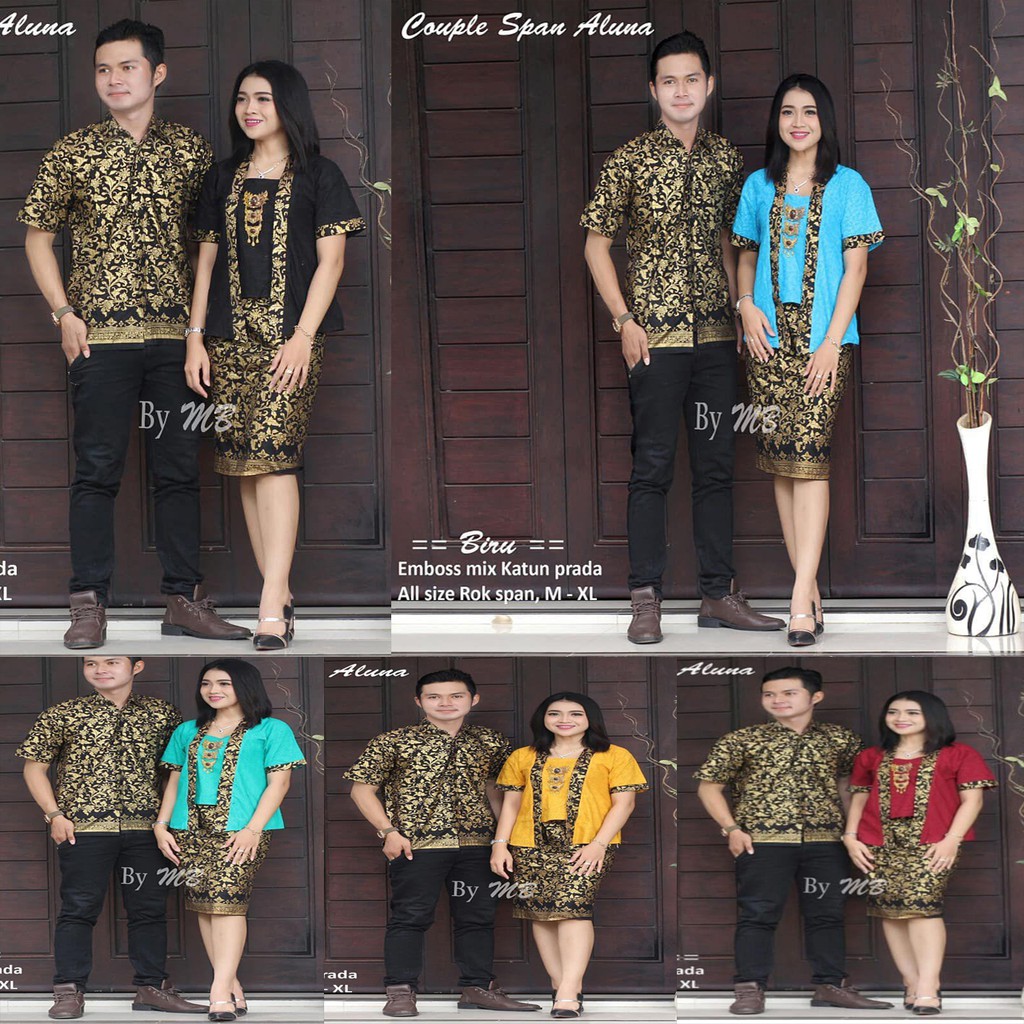 BATIK COUPLE RNB KEBAYA PENDEK ROK SPAN PENDEK ANJANI GOLD