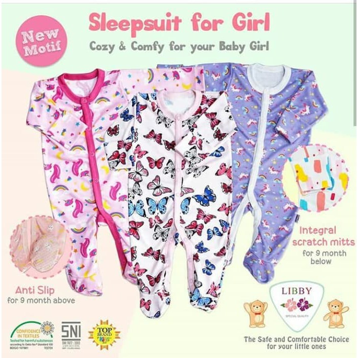 Makassar! LIBBY Premium Sleepsuit 1 PACK ( 3 PCS )