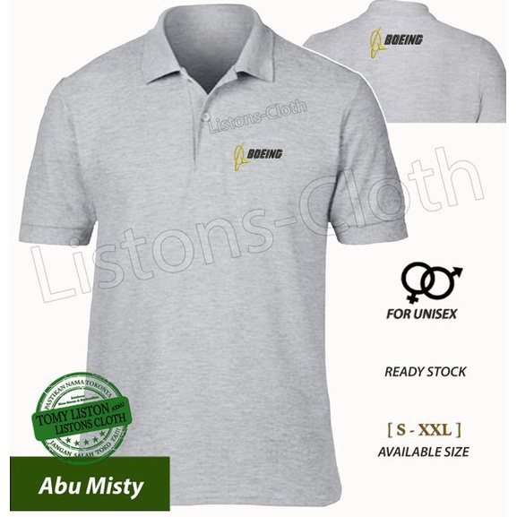 DI JUAL KAOS POLO PESAWAT BOEING DISTRO MANTAP