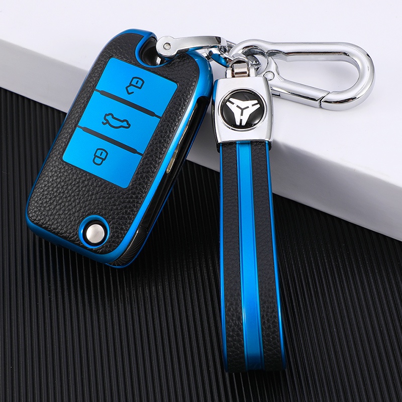 Key Case Cover Untuk Roewe RX5 MG3 MG5 MG6 MG7 MG ZS GT GS 350 360 750 TPU Kulit Mobil Flip Key Bag Shell Protector Accessorie