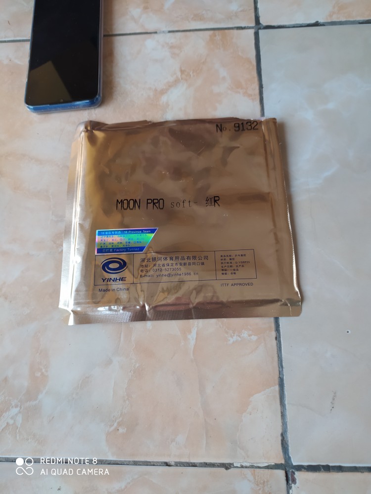 Yinhe Moon Pro Karet Pingpong Bet Rubber Bat Tenis Meja 