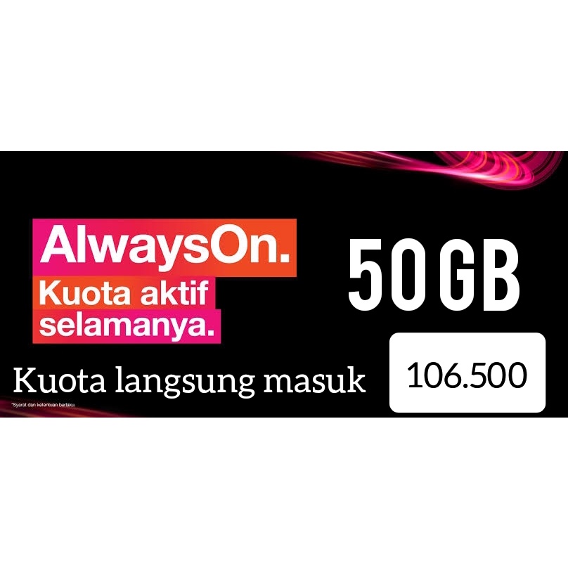 Paket Data Tri 3 Three Aon 50GB