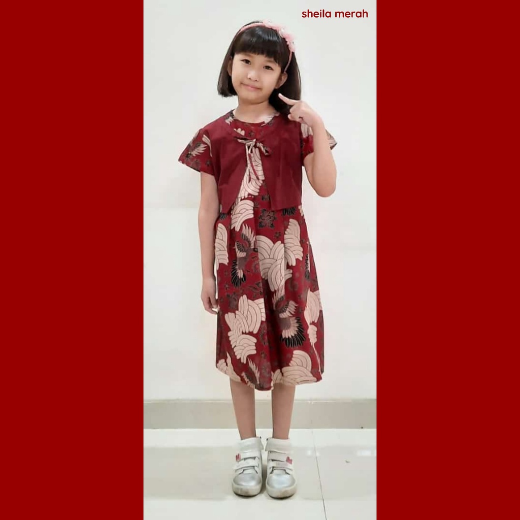 BATIK COUPLE KELUARGA SARIMBIT PASANGAN MUDA AYAH IBU ANAK  PREMIUM FAMILY JUMBO MODERN MURAH KEKINIAN TERBARU BLOUSE BLUS SHEILA MERAH CAMISOLA CLOTHING