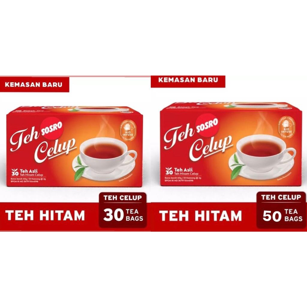 

TEH CELUP SOSRO ISI 30 PCS DAN 50 PCS