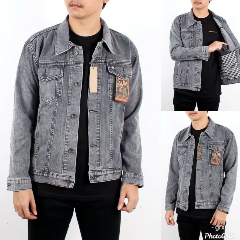 (BISA COD)  JAKET JEANS SANDWASH THE BOJIEL - JAKET SANDWASH PRINTING - JAKET JEANS PRIA-Slide 9