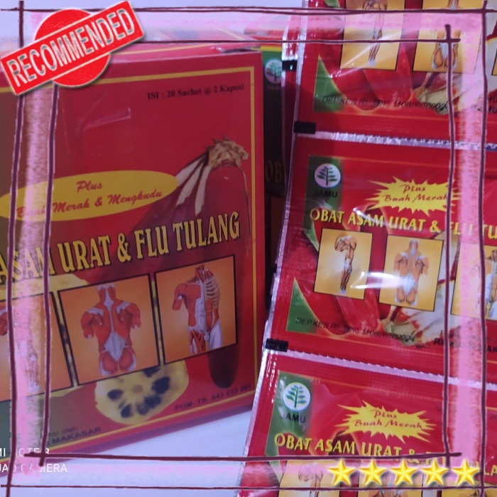 obat asam urat dan flu tulang Kapsul Box mengandung buah merah dan mengkudu