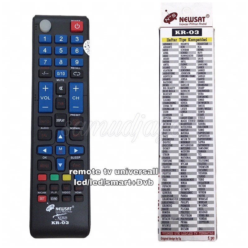 Remote/ remot tv universal tabung flat