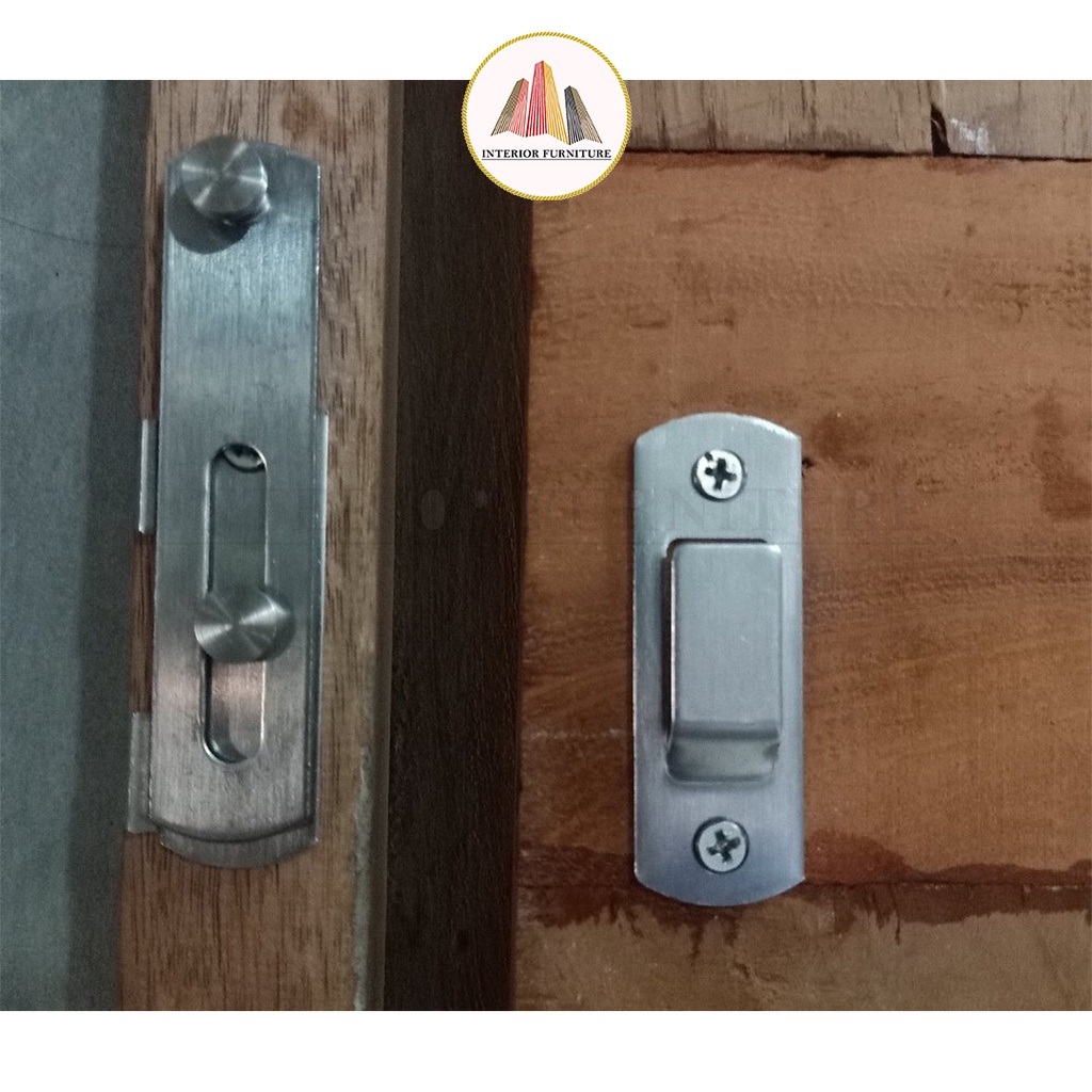 Grendel overpal gembok selot slot overpal gembok Selot pintu Cantolan /Kunci Geser Pintu / Grendel Slot Pintu / Grendel Kait Pintu ....   ( SIKU &amp; KAIT) Free sekrup Stainless Steel