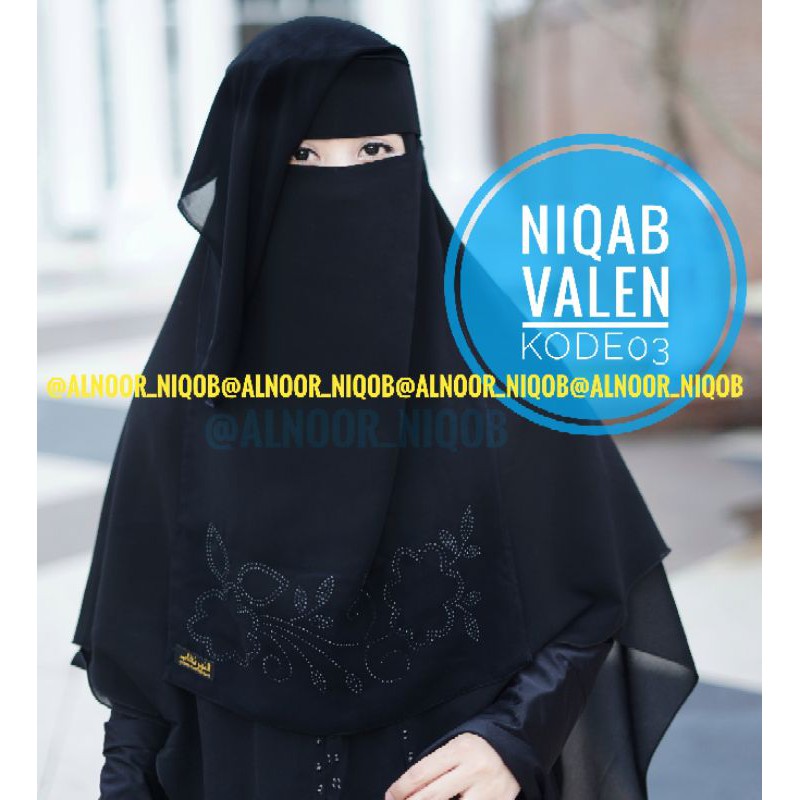 niqab VALEN kode 03 cadar bandana by alnoor niqob temboro cadar poni
