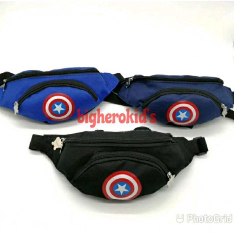 Tas SLempang C.america Avengers waistbag anak laki-laki karakter