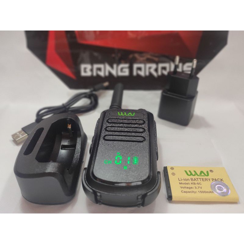 WLN KD C100 Original Resmi dapat 2 unit HT WLN KD C100u Batre 1500mah