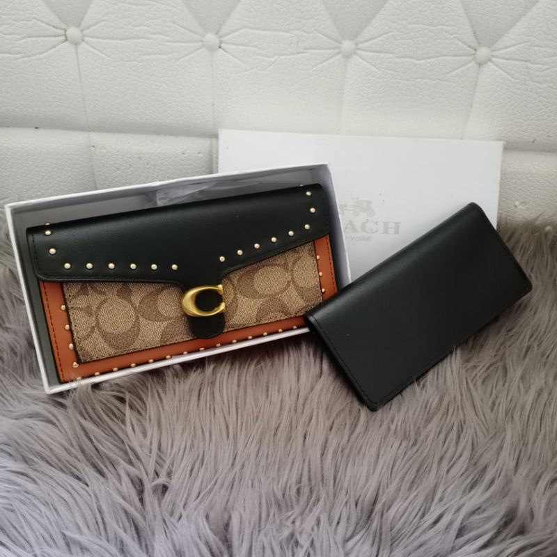 NEW ITEM dompet coach parker studed lipat panjang free box