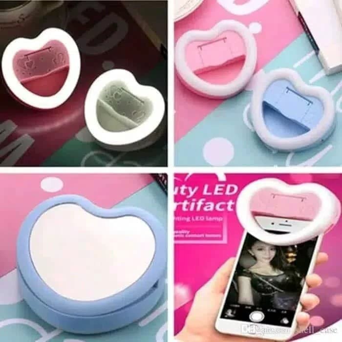 AQ Grosir  [ Ring selfie LOVE 3in1 ] BEAUTY CLIP FLASH LIGHT RINGLIGHT 3 in 1