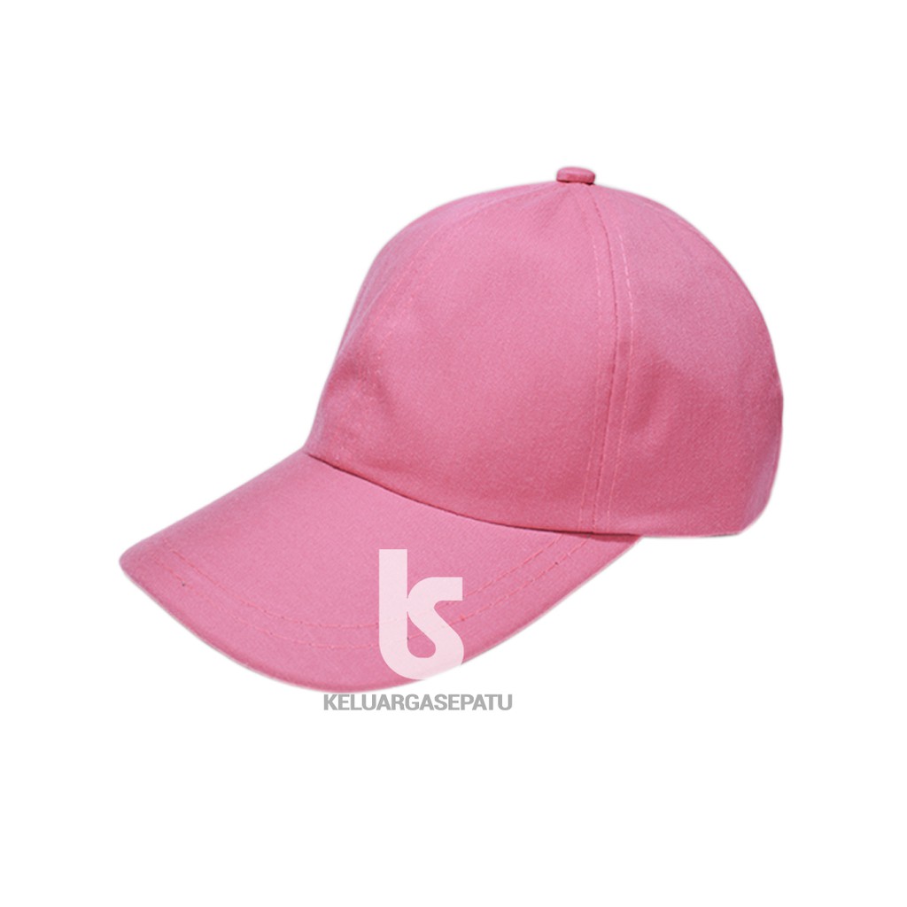 TOPI cewe sporty casual katun pink baby gridlock