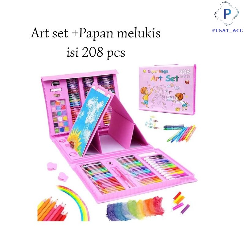 AM208 - Crayon Mewarnai Pensil 208 Warna Alat Menggambar