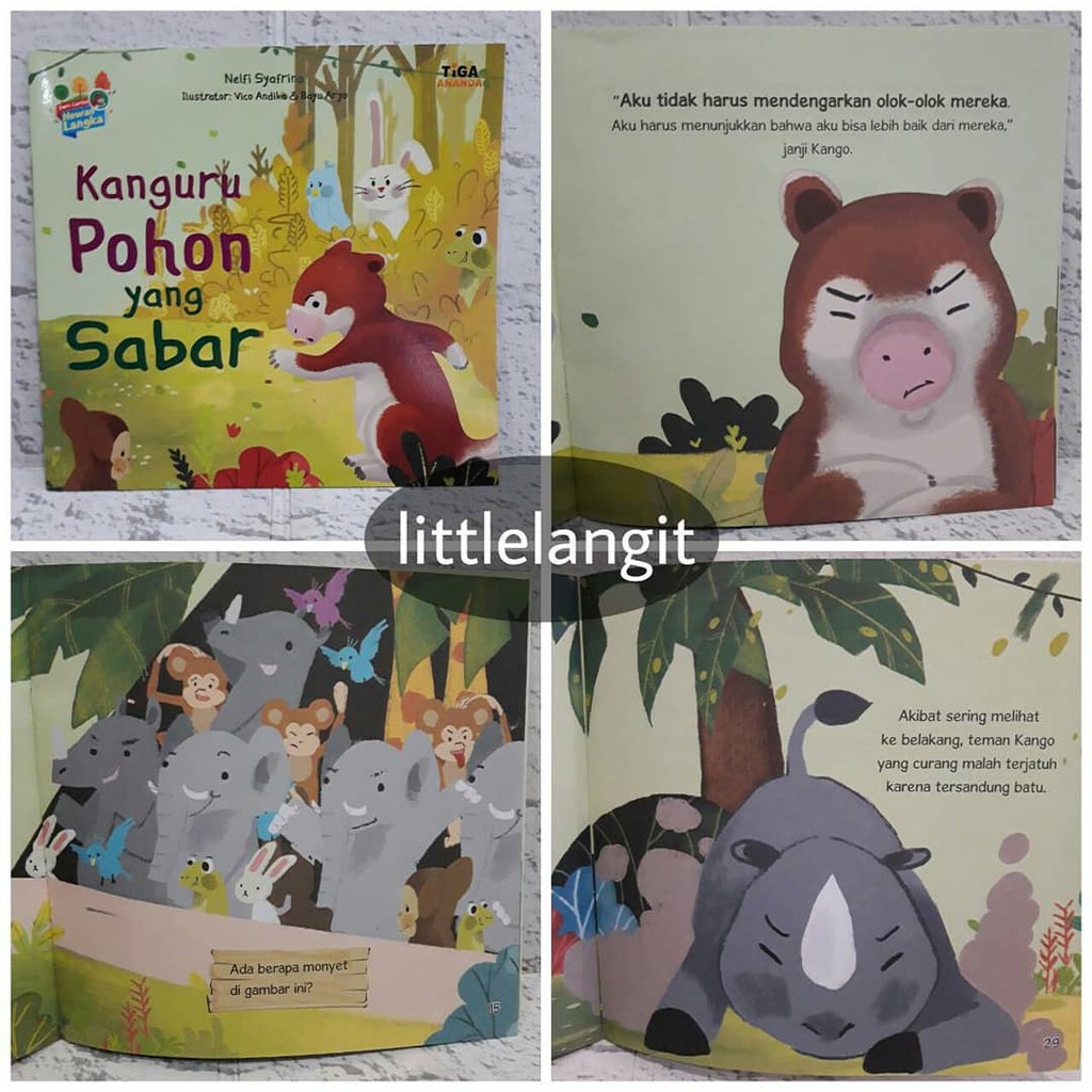Seri Cerita Hewan Langka Kanguru Pohon Yang Sabar Shopee Indonesia