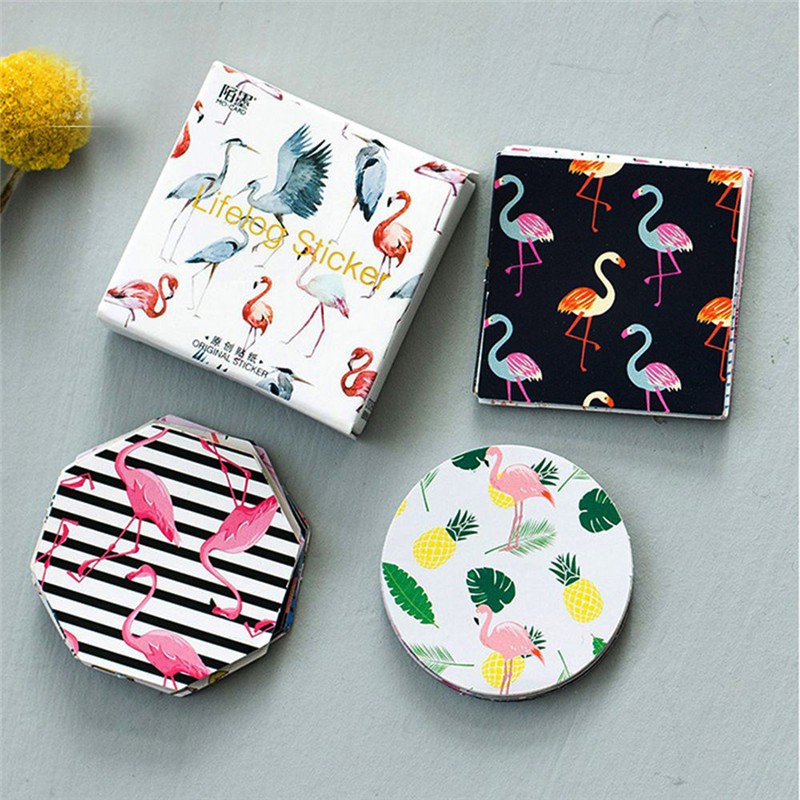 

INDORETAIL | 45 Pcs/set Lucu Kartun Flamingo Diri Perekat Alat Tulis Stiker Diy Scrapbooking