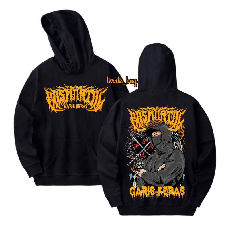 HOODIE DISTRO PASMORTAL GARIS KERAS (NETRAL)