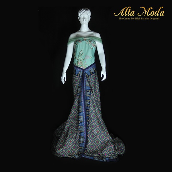 

Alta Moda Kain Tile Bordir 3D Pearl Bunga Mint Lavender (1M)