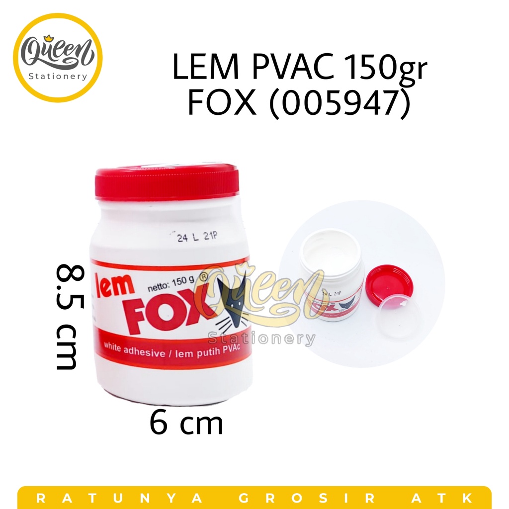 

1 PCS LEM PVAC 150GR FOX / LEM SERBAGUNA / LEM PUTIH / LEM MURAH (005947)