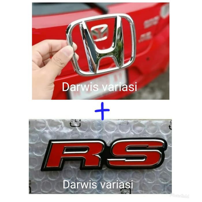 Logo emblem honda dan RS all new brio 2018 up