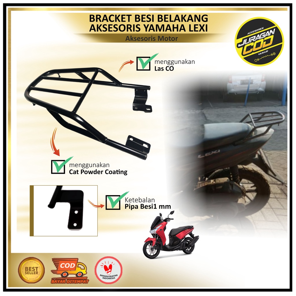 Bracket Besi Yamaha LEXI bluecore 2018-2022 / Begel Box Belakang Matic LEXI (COD)