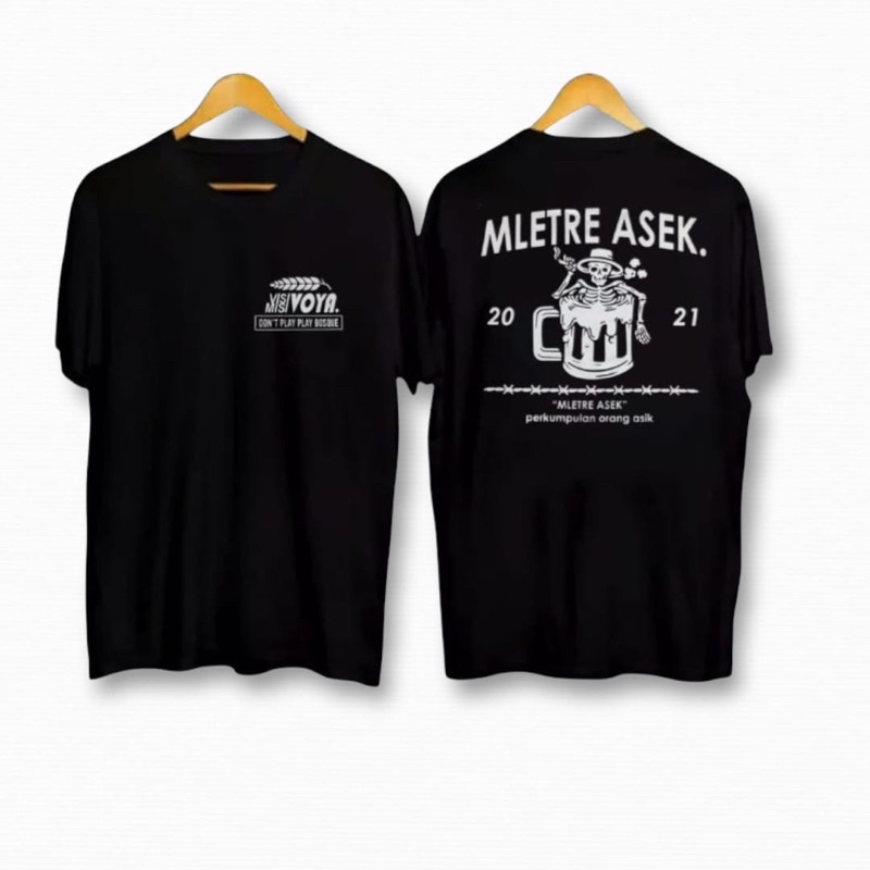 KAOS PRIA POLOS DISTRO MOTIF MLETRE ASEK