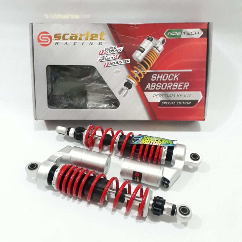 Shock Skok Sok Belakang Tabung Atas Variasi Scarlet 9032U Merah Red 280 320 340 Mm