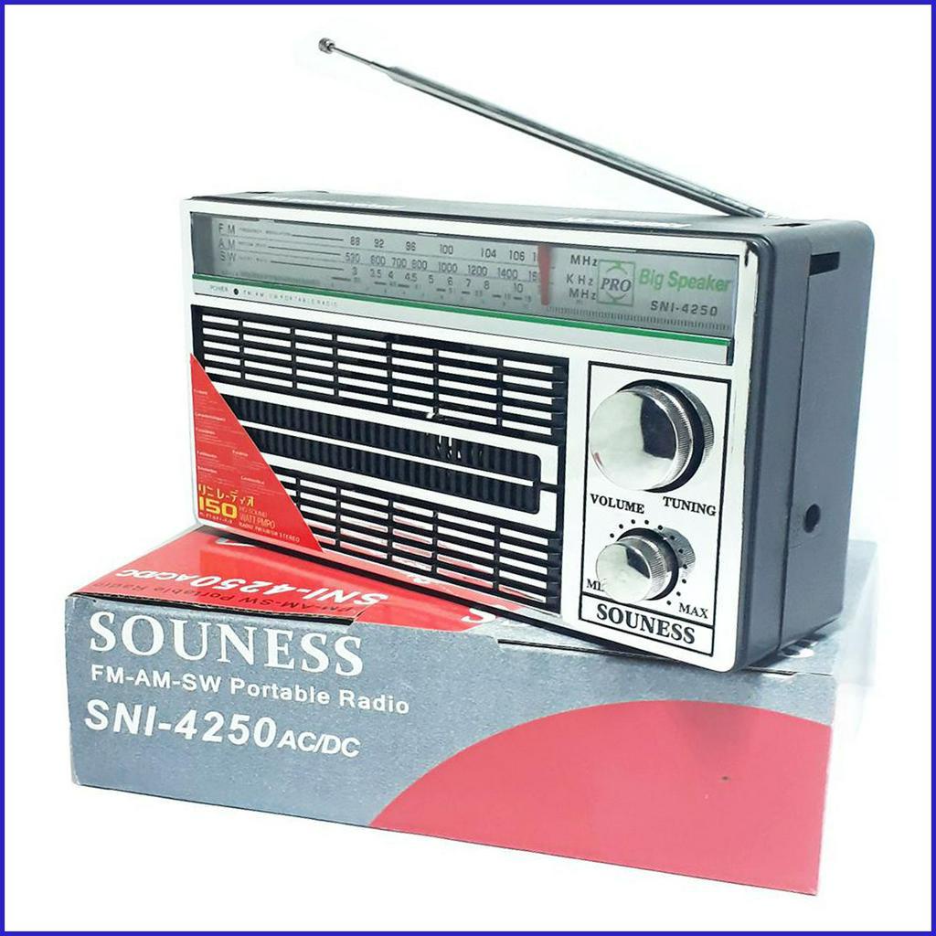 Souness Radio Portable AC/DC 3 Band FM/AM/SW SNI-4250