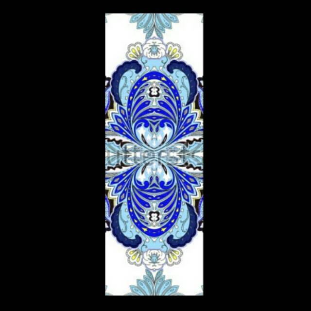 matras batik biru-putih