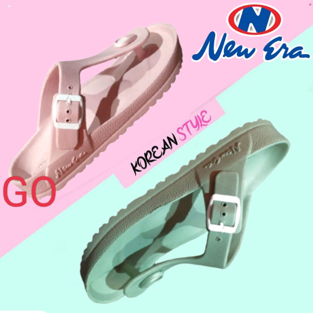 gos SANDAL NEW ERA LB E 9052 ORIGINAL SANDAL JEPIT SANDAL KARET Sandal Wanita  UKURAN 37-40