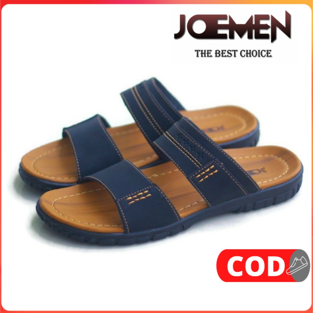 SANDAL PRIA KULIT ORIGINAL FASHION PRIA SANDAL JEPIT IMPORT