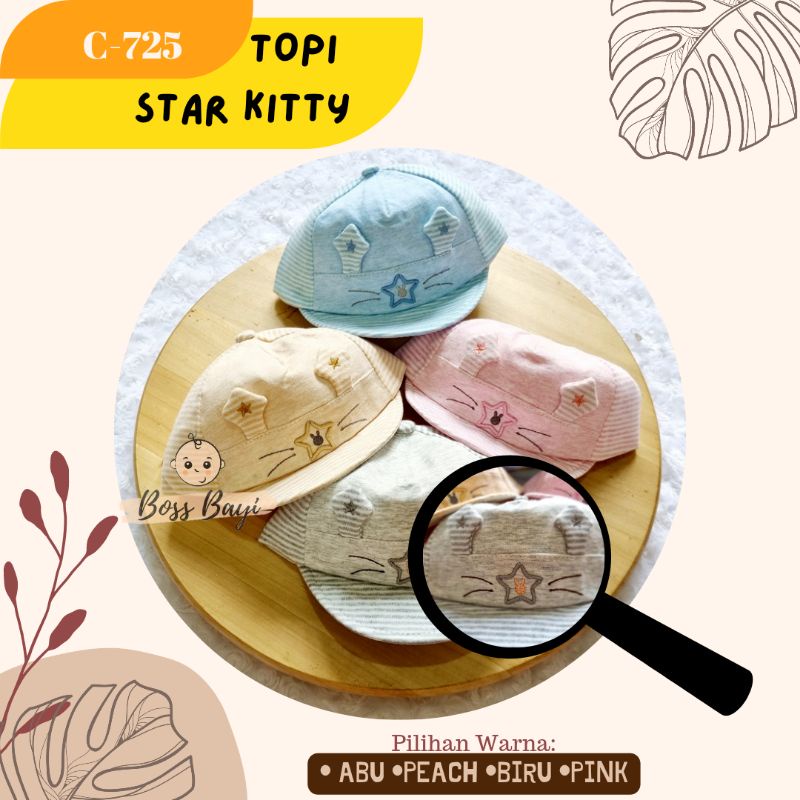 BOSS BAYI - Topi Cap Bayi Anak Lucu Warna Soft