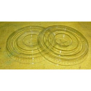 Flat Lid / Tutup Datar Gelas Plastik PET ukuran 12oz, 14oz dan 16oz