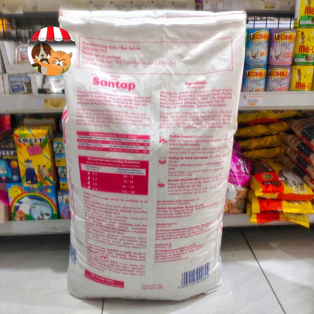 Makanan Kucing Santap Repack 800gr Rasa Tuna Cat Food