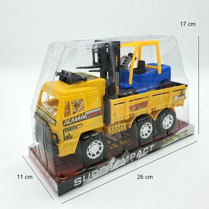 Toko Mainan ALFA Super Impact Truck w Forklift Mika 2308 Toko Mainan ALFA Super Impact Truck w Forklift Mika 2308