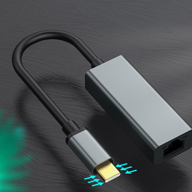 Btsg Plugable USB Type C to Ethernet Fast10 /100Lan Adaptor Kabel Untuk