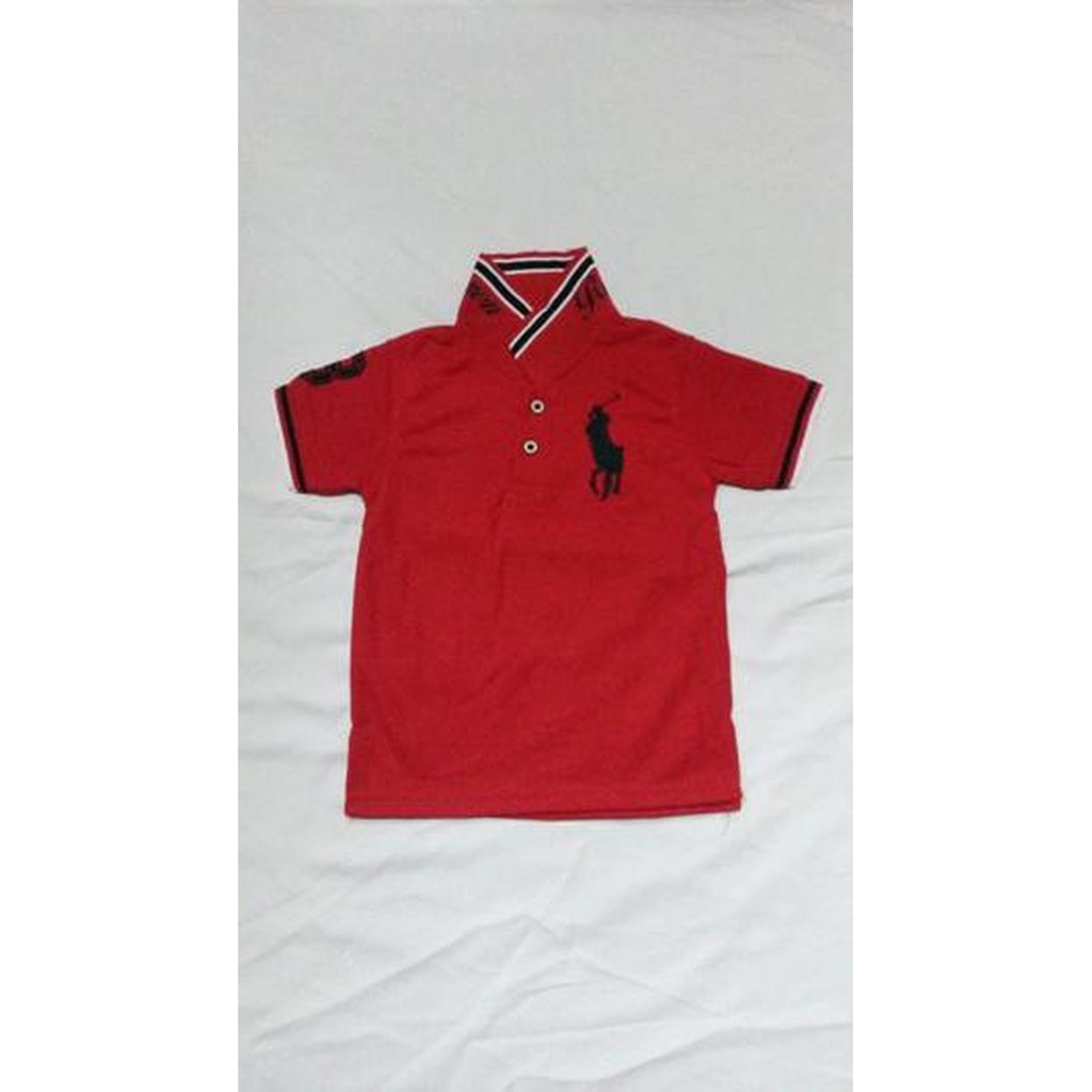 perlengkapan anak perempuan Kaos Anak Polo Merah Bahan Lacoste Halus. Limited