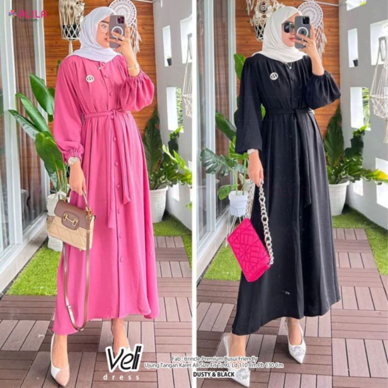 Veli dress by Alila Original Alila hijab cloth | Bahan premium crinkle