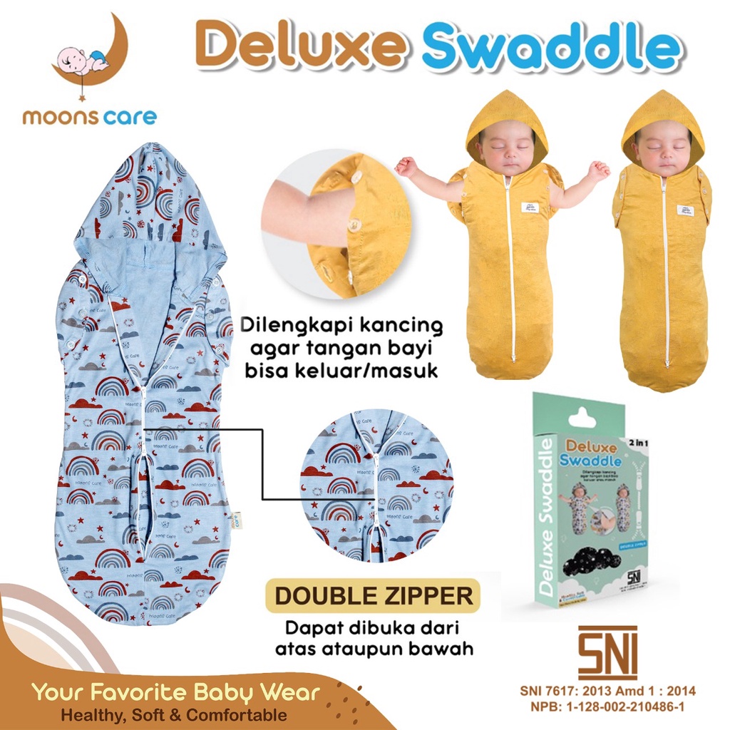 SNI DITA MOONSCARE BEDONG BAYI INSTAN MOTIF, BEDONG BAYI TANGAN LUCU, BEDONG DITA, BEDUNG BABY, BEDONG DELUXE bedungSNI Dita Moons Care Bedong Tangan Deluxe Bedong Bayi Instan Tangan Bisa Keluar Bedong Instan