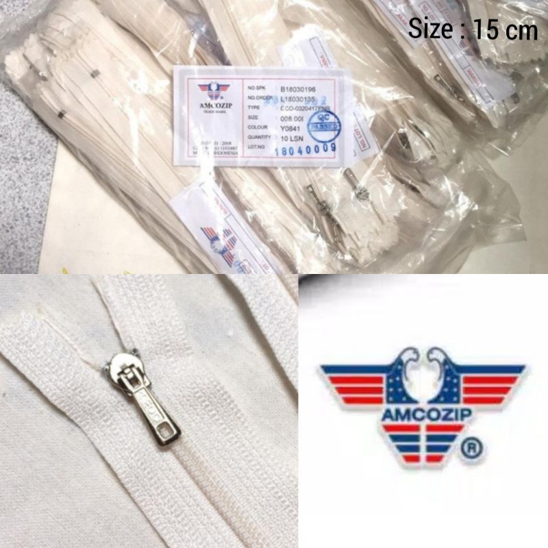 Ritsleting Celana 15 cm 6 inc Amco ( per pack )