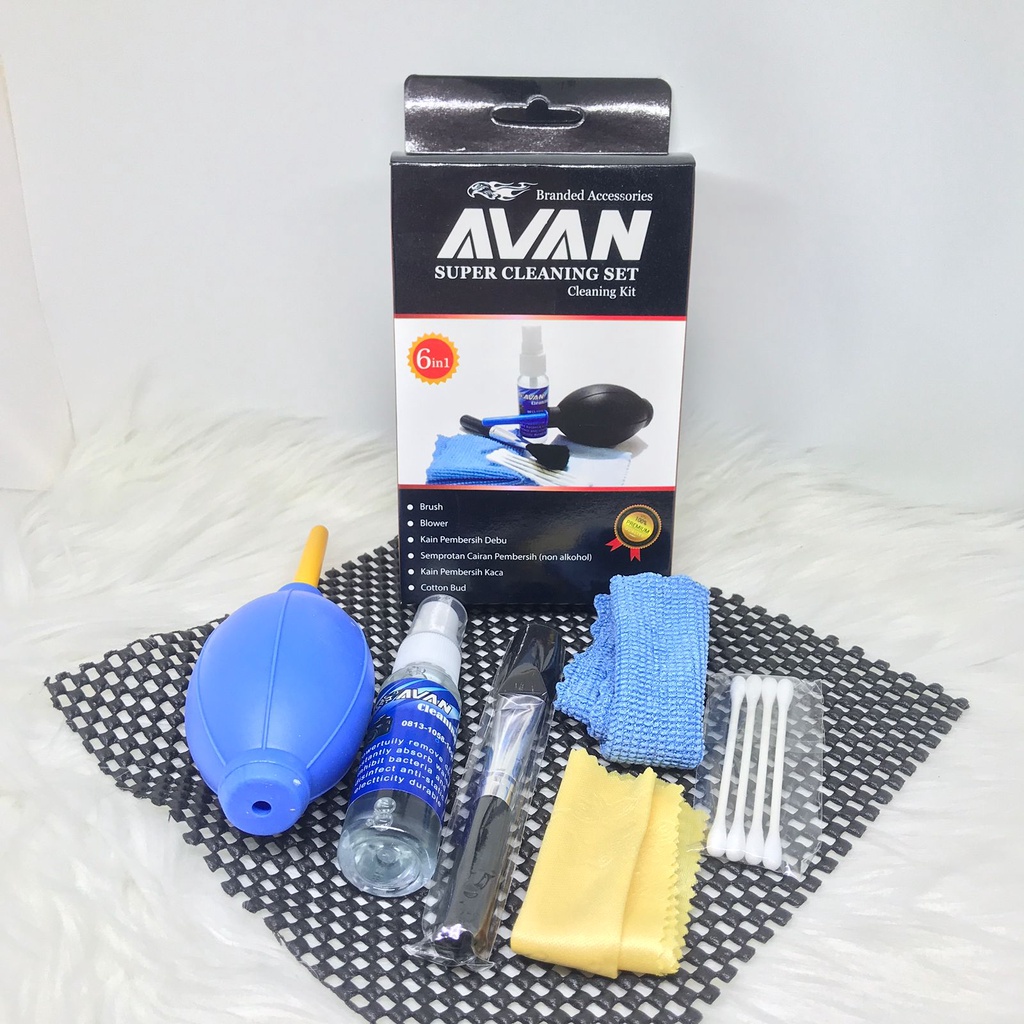 AVAN CLEANIG BESAR Pembersih LCD LED Monitor Kamera Laptop Cleaner Kit Avan 6 in 1 Serbaguna Murah