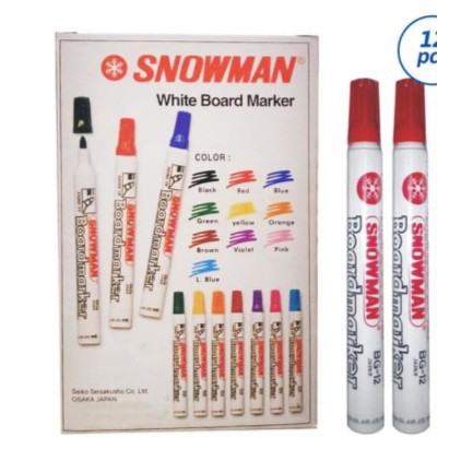 

Spidol Snowman Boardmarker (BG-12) Merah