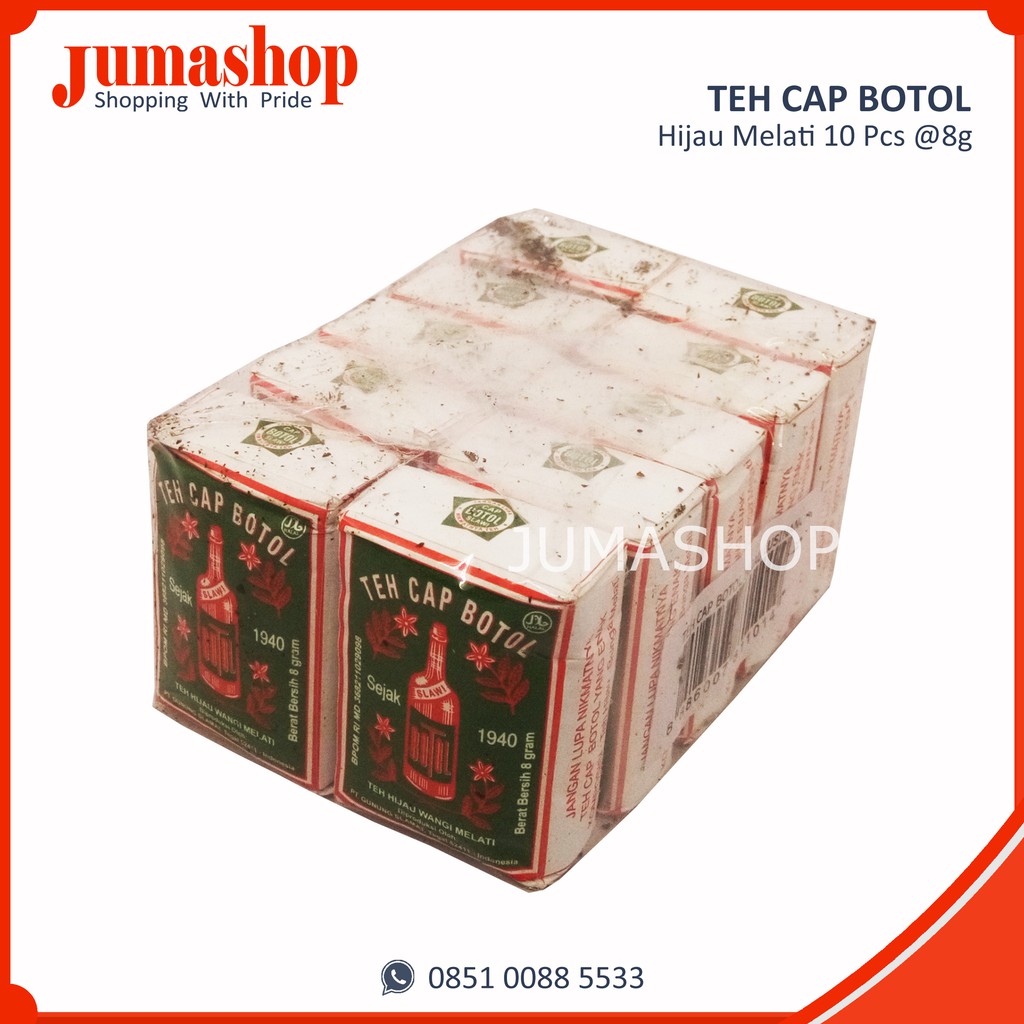 

Teh Cap Botol Hijau Kecil 10 Pcs @8g Brewed Tea-Jumashop Depok Jakarta