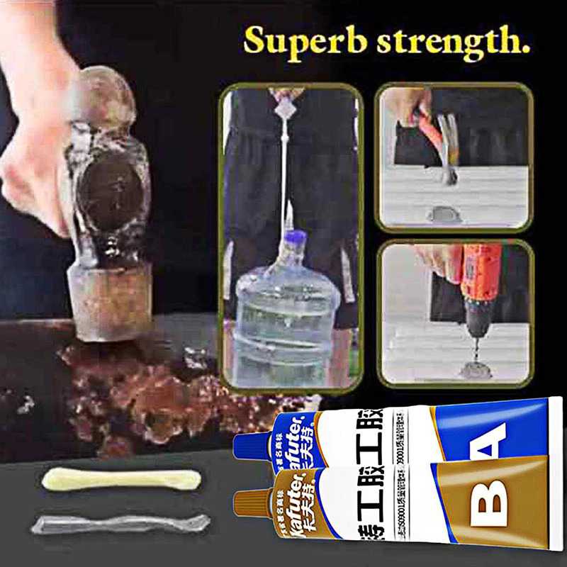 (BISA COD) RVOSTR Kafuter Lem Caster Glue A+B Metal Repairing Adhesive Glue 100g - K9119