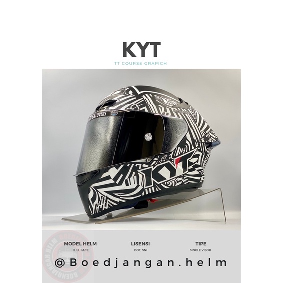 Jual KYT HELM TT COURSE ESPAGARO WINTER TEST MATT BLACK FULL FACE