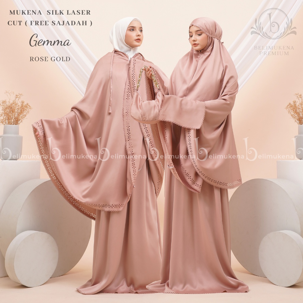 Mukena Dewasa 2In1 Laser Cut Tas Premium Rantai Gemma (Free Sajadah)